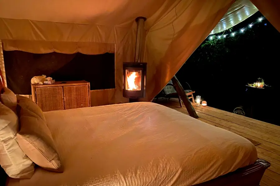 lit de la tente