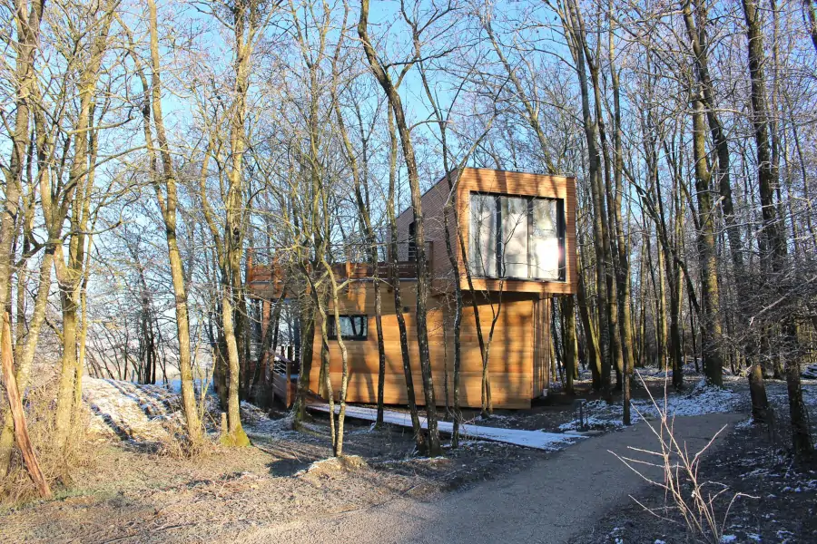 cottage en hiver